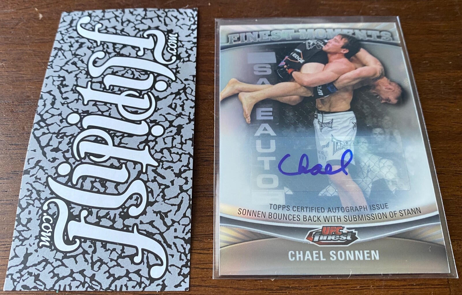 2012 TOPPS UFC CHAEL SONNEN FM-CS AUTOGRAPH CARD FINEST MOMENTS AUTO MMA RARE