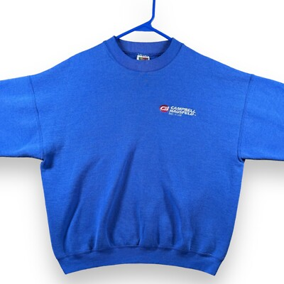 #ad Campbell Hausfeld Sweatshirt XL X Large Blue Sweats Embroidered Crewneck Crew $6.41