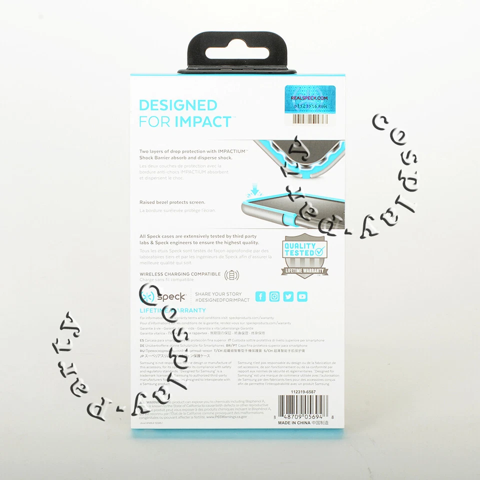 Funda Speck Presidio Grip para Samsung Galaxy J7 2018 J7 V 2nd J7 Star Blue/Negro Foto 2 de 4