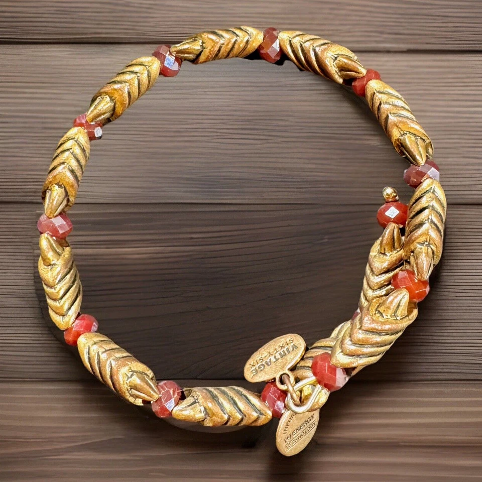 Pulseira ALEX AND ANI Ouro Vintage 66 Profundezas da Floresta de Jaspe Selvagem Envoltório SO - Imagem 4 de 4