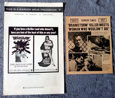 Brainstorm - The Woman Who Wouldn't Die combo pressbook HORROR Jeffrey Hunter 65