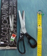 FORBICI TAGLIA CAMPIONI ZIGZAG FORBICE ZIG ZAG SARTO PROFESSIONALI LAMA N° 7