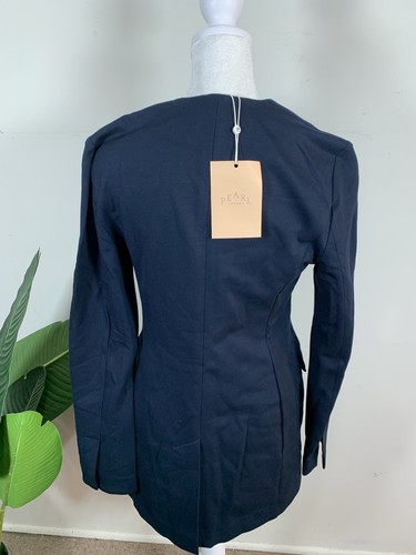 Pearl By Lela Rose WOMENS Navy Blue Ponte Blazer, Size 0,$425 - Picture 4 of 9