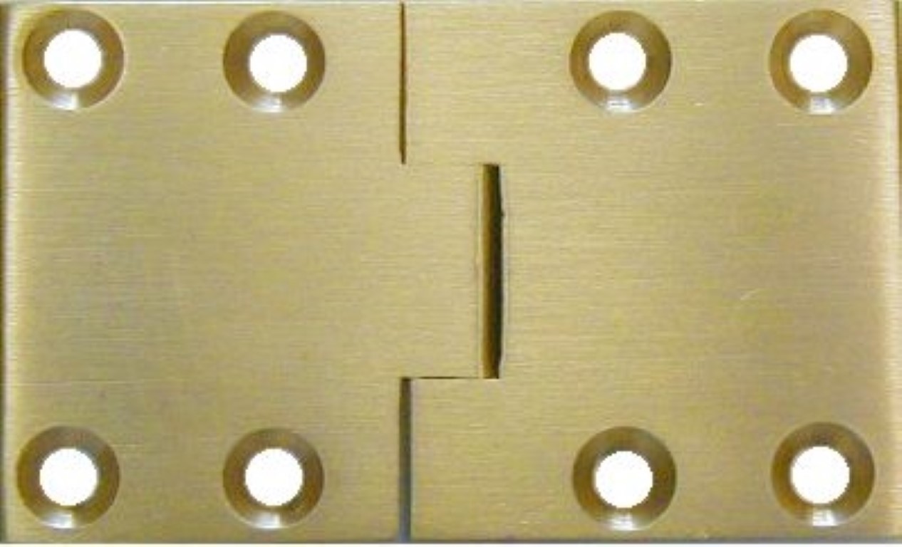 Heavy Solid Brass English Butler Tray Hinge Square Ends tray table leaf antique 