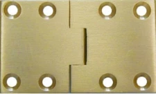 Heavy Solid Brass English Butler Tray Hinge Square Ends tray table leaf antique 