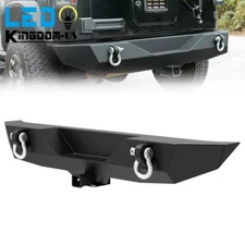 Off-road Steel Rear Bumper for 2007-2018 Jeep Wrangler JK & Unlimited w/ D-Rings