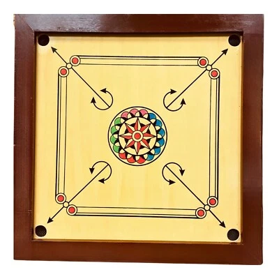 STERLING VENTURES Hochwertig Carrom Platte – – Naturholz Größe 81.3x81.3cm Mit Stürmer