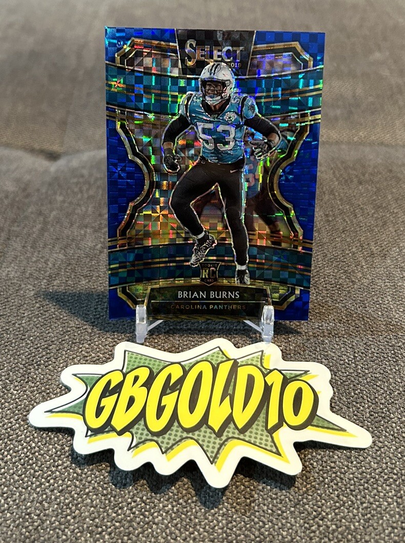 2019 Select Concourse Blue Prizm /175 Brian Burns #35 Rookie RC Panthers