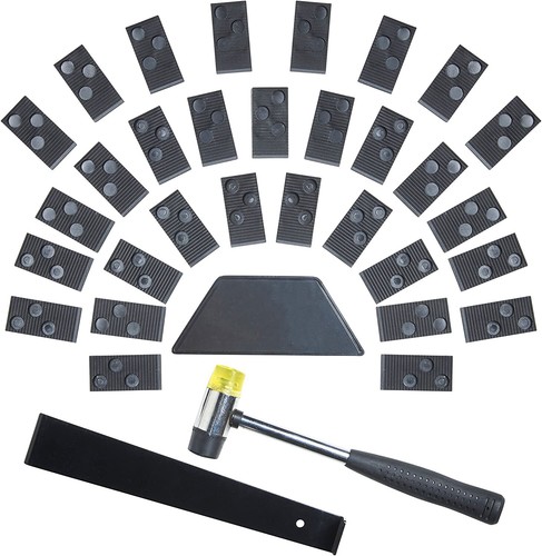 33tlg Verlegeset für Parkett & Laminat Abstandshalter Schlagklotz Hammer PullBar - Bild 14 von 15