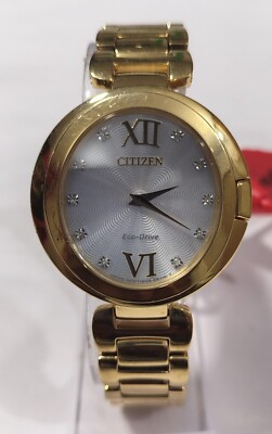 B023-S119502 CITIZEN ECO DRIVE SAPPHIRE WHITE DIAL WATCH FOR WOMEN EC-98
