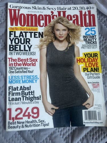 2008 DECEMBER WOMEN'S HEALTH MAGAZINE - TAYLOR SWIFT COVER - - Picture 1 of 3