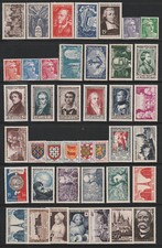 France Timbres Année Complète 1951 Neuf ** n° 878 à 918- Cote 152€- V. DESCRIPT