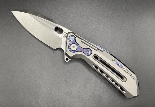 Reate Knives T6000 Titanium Zircuti Accents Satin M390 Limited Edition 1 Of 50
