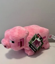 MINECRAFT Soft Plush Toy Pink Pig 2023 Mojang New