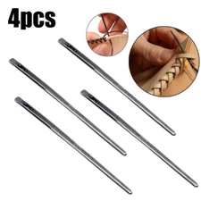 4Pcs Leather 2-Prong Lacing Needle Rope Lace Needles Leather Sewing Craft Tools