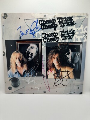 CHEAP TRICK Signed Vinyl BUSTED x4 Nielsen ZANDER Tom BUN E JSA LOA ...