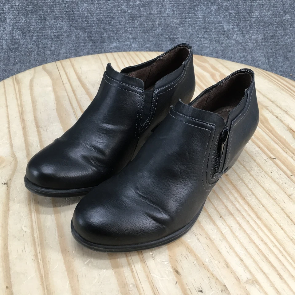 Natural Soul 靴子女式 6 M Kasta 拉链低踝靴黑色人造皮革 — 第 3/4 张图片