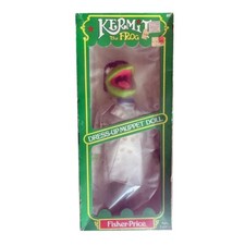 Vintage 1981 Fisher-Price Kermit the Frog Jim Henson Muppet Doll W/ BOX 