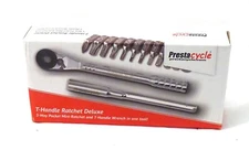 Prestacycle T-Handle Ratchet Deluxe 3-Way Ratchet and Tool Kit, 12 Piece