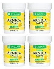 De La Cruz Arnica Salve for Cracked Skin 2 OZ - (4 JARS) / Made in USA Exp 04/29