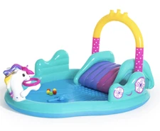H2OGO! MAGICAL UNICORN CARRIAGE INFLATABLE PLAY POOL CENTER