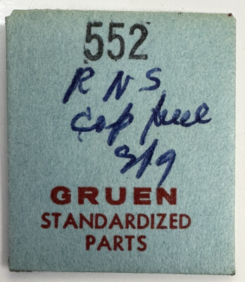 GRUEN  EB5619 CAL552 CAP JEWEL SPRING STANDARDIZED PART FACTORY WATCH PART WP3