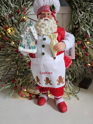 Clayre & Eef Deko Weihnachtsmann Koch Cookies Nikolaus Weihnachten 14x10x28cm
