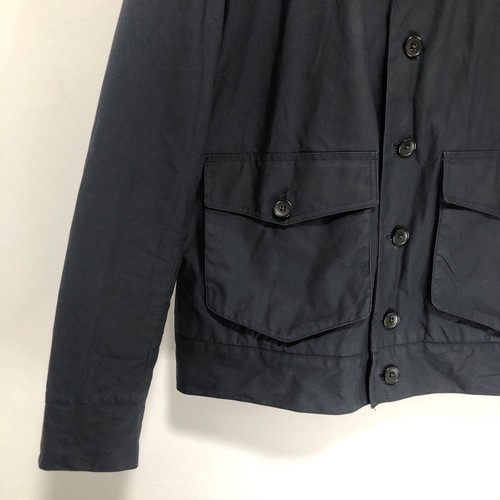John Lewis & Co British Millerain Navy Crafted Jacket Brushed Cotton Collar - M - Picture 5 of 17