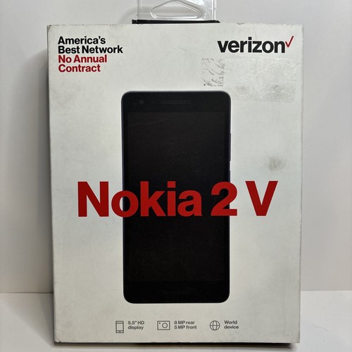 Nokia 2 8GB Blue,Silver (Verizon) Brand NEW SEALED 5.5" HD World Device-FastShip - Afbeelding 3 van 10