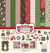 Echo Park The Story of Christmas Collection Kit 12 x 12 Scrapbook Paper Rudolph