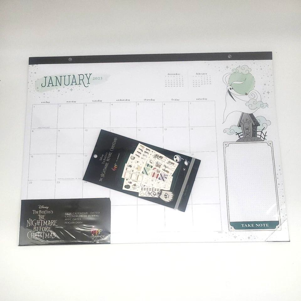 Happy Planner DISNEY NIGHTMARE BEFORE CHRISTMAS STICKER BOOK &amp; DESK  CALENDAR | eBay