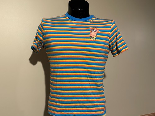 SPONGEBOB SQUAREPANTS PATRICK Nickelodeon embroidered striped shirt Small - Picture 3 of 9