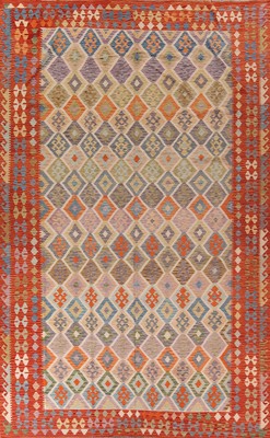 Geometric Kilim Rugs Wool Traditional Kelim Carpets Large Rugs 10x16 ft Large