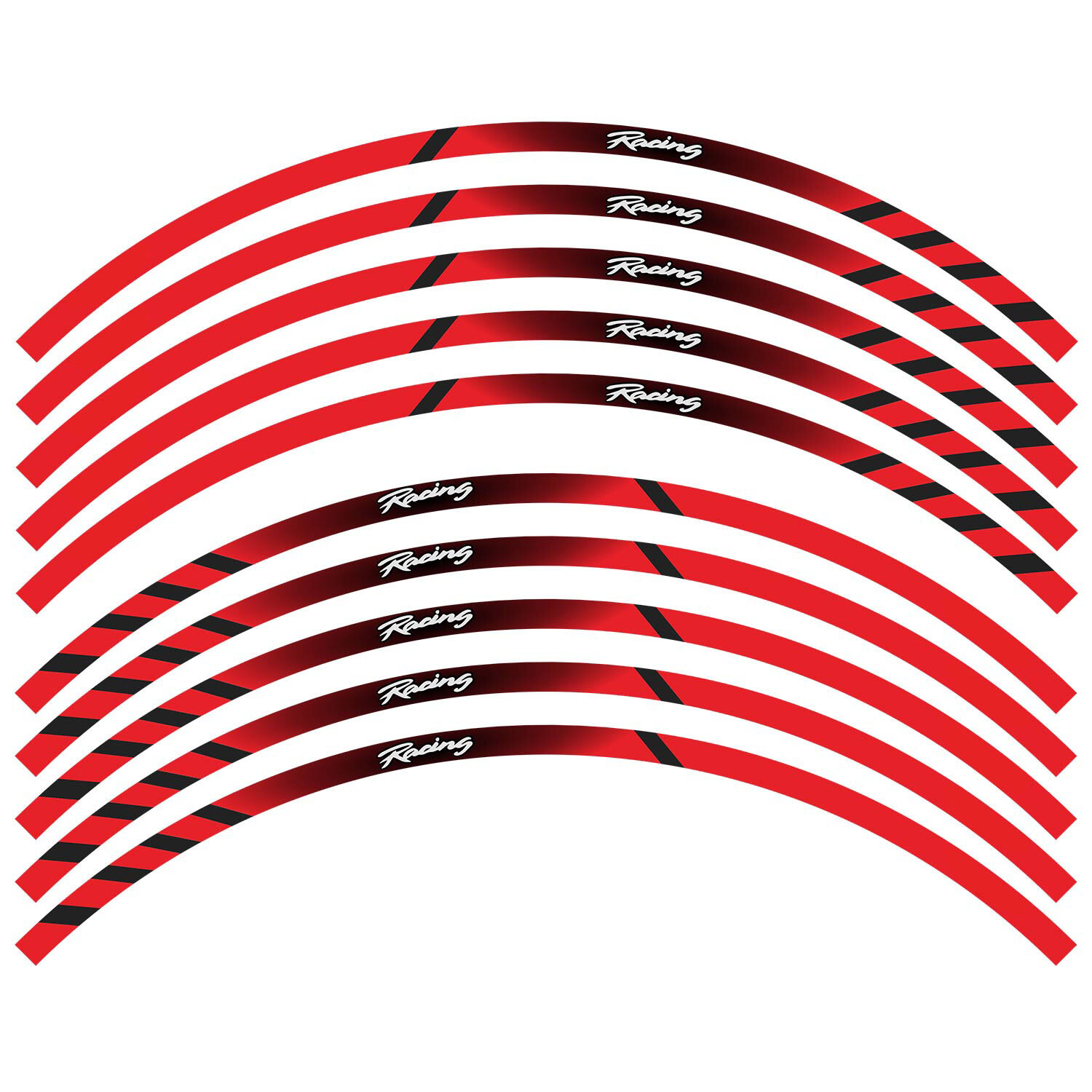 Red 17" 18" Motorcycle Wheel Rim Tape Decal Stripes Sticker for Honda