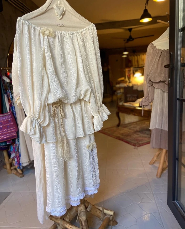 Striped and Textured Silk Linen Fabric By 2 Meters, Designer Fabric - Image 2 of 4