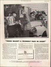 1953 Vintage ad Liberty Mutual Insurance Co. retro wrecked car photo 04/10/23