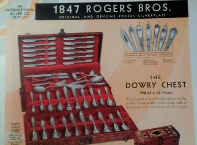 Silverware Set 1931 Catalog Page Krower New Orleans Rare VHTF Rogers Dowry 
