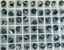 Swarovski 5328 8mm bicone beads, Crystal-Montana Blend 12pcs 
