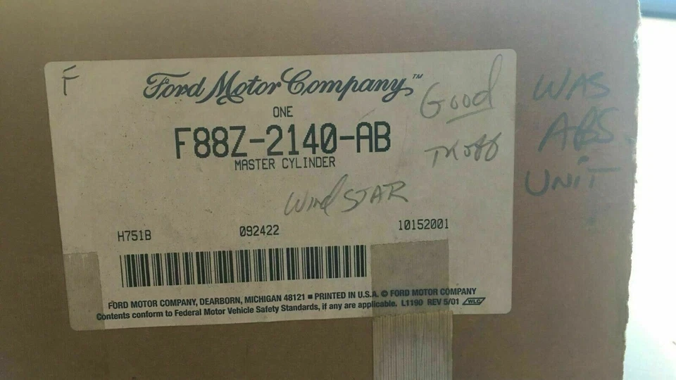 Ford Windstar 1998 cilindro maestro Asy F88Z-2140-ab - c6 Foto 3 de 3