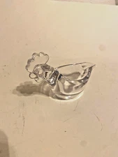 Vintage Crystal Rooster Ashtray From France