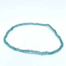 Classic Bohemian Light Blue Fashion Seed Glass Beads Cord Stretch Slide Bracelet