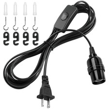 Extension Hanging Lantern Cord Cable, E26 Pendant Light Lamp Socket, On-Off Swit