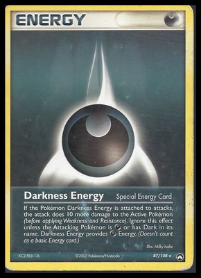 Pokemon Ruby and Sapphire #93/109 Darkness Energy (Special) - Rare