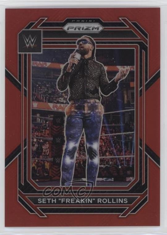 2023 Panini Prizm WWE Red 80/299 Seth Rollins Freakin #137 1qy