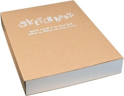 Kraft Cover Drawing Notebook & Sketchbook   Blank Plain Sketch Books   125g Thi