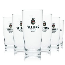 6x Veltins Glas 0,3l Bier Becher Tumbler Pokal Gl&auml;ser Geeicht Gastro Brauerei