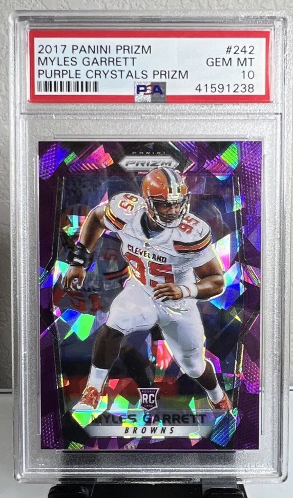 2017 Panini Prizm Rookie Myles Garrett #242 Purple Crystals Prizm /75 (RC) DPY!