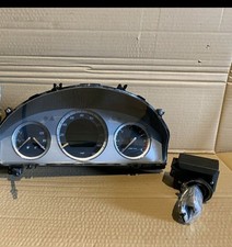 Mercedes W204 C320 Cdi  Speedo Instrument Cluster & Ignition Barrel With Key.