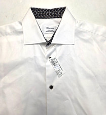 255 New STENSTROMS Fitted Body Dress Shirt Men's MEDIUM M EU 40 White FLIP CUFF
