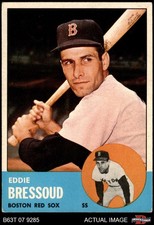 1963 Topps #188 Eddie Bressoud Red Sox 4.5 - VG/EX+